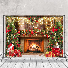 Lofaris Light Strip Retro Fireplace Christmas Vibe Backdrop