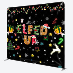 Lofaris Light Strip Snow Elfed Up Pillow Case Backdrop