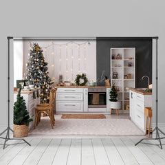 Lofaris Light Tree Cupboard Chair Christmas Kitchen Backdrop