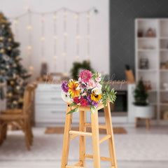 Lofaris Light Tree Cupboard Chair Christmas Kitchen Backdrop