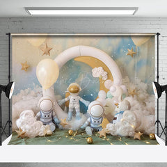 Lofaris Lighted Balloons Stars Astronaut Cake Smash Backdrop