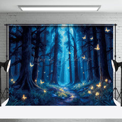 Lofaris Lighted Butterfly Night Forest Photography Backdrop