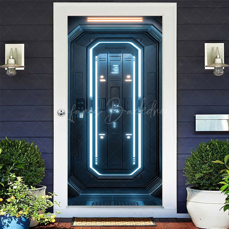 Lofaris Lighted Futuristic Technology Hatch Party Door Cover