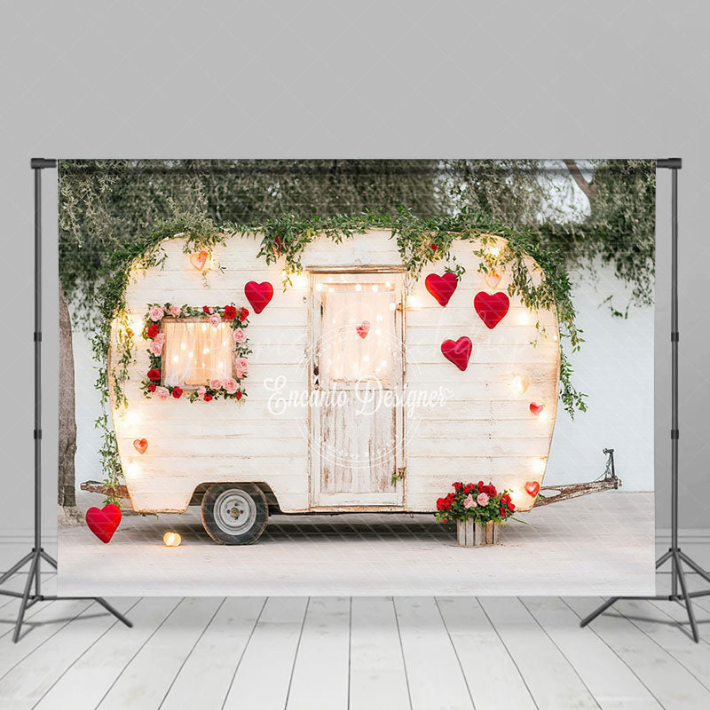 Lofaris Lighted Motor Home Greenery Valentines Day Backdrop