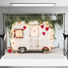 Lofaris Lighted Motor Home Greenery Valentines Day Backdrop