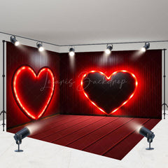 Lofaris Lighted Red Love Valentines Day Room Set Backdrop