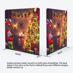 Lofaris Lighting Cabin Merry Christmas Pillow Cover Backdrop