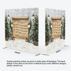 Lofaris Lights Tree Snow Bokeh Double-Sided Square Backdrop