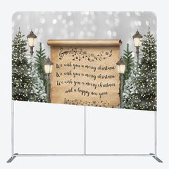 Lofaris Lights Tree Snow Bokeh Double-Sided Square Backdrop