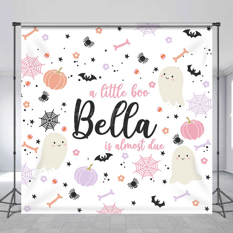 Lofaris Little Boo Halloween Custom Name Baby Shower Backdrop