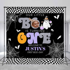 Lofaris Little Boo Halloween Custom Photo Birthday Backdrop