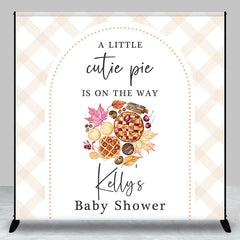 Lofaris Little Cutie Pie Custom Name Baby Shower Backdrop