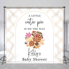 Lofaris Little Cutie Pie Custom Name Baby Shower Backdrop