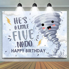 Lofaris Little Five Nado Typhoon Day Happy Birthday Backdrop