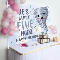 Lofaris Little Five Nado Typhoon Day Happy Birthday Backdrop