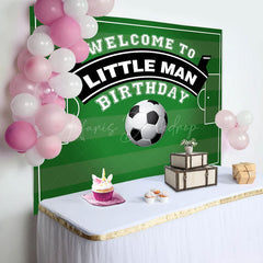 Lofaris Little Man Football Themed Birthday Party Backdrop