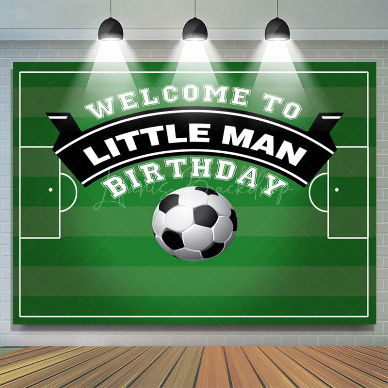 Lofaris Little Man Football Themed Birthday Party Backdrop