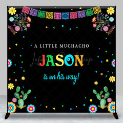 Lofaris Little Muchacho Custom Name Baby Shower Backdrop