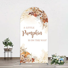 Lofaris Little Pumpkin Boho Floral Baby Shower Arch Backdrop