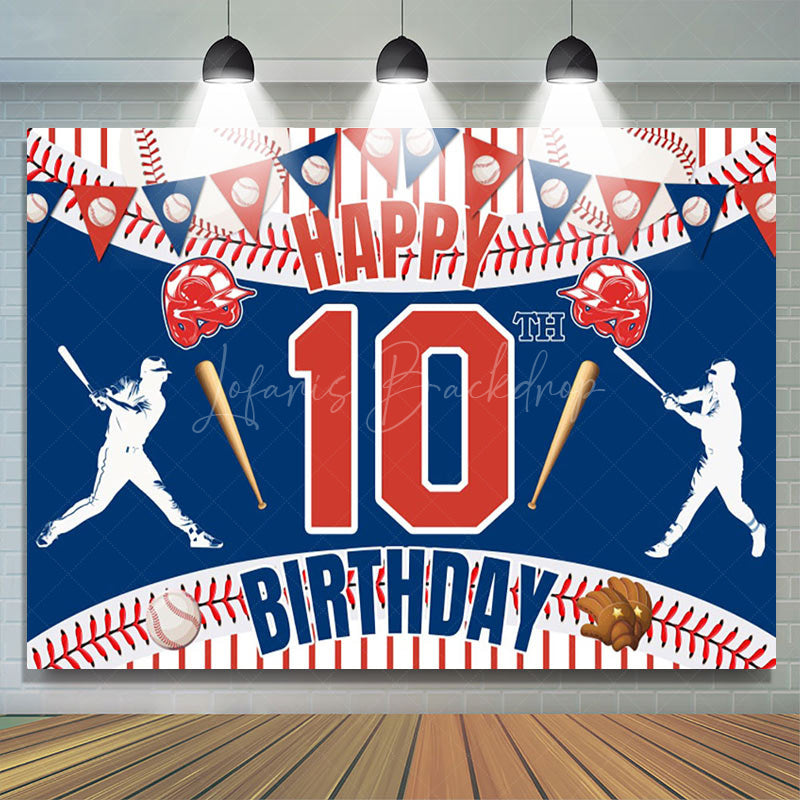 Lofaris Lively Baseball Theme 10Th Birthday Dynamic Backdrop