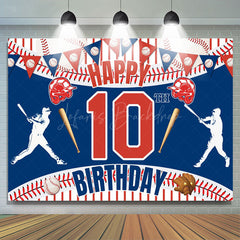 Lofaris Lively Baseball Theme 10Th Birthday Dynamic Backdrop