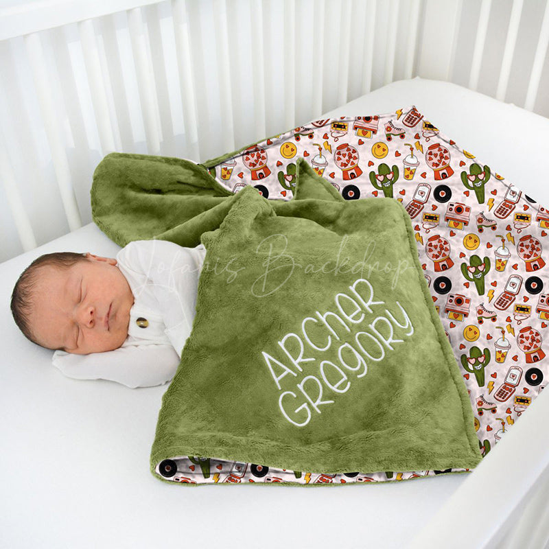 Lofaris Love Fashion Cactus Modern Life Minky Baby Blanket