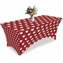 Lofaris Love Romantic Heart Valentines Day Stretch Table Cover