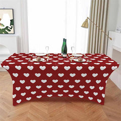 Lofaris Love Romantic Heart Valentines Day Stretch Table Cover