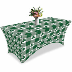 Lofaris Lucky Leaf Clovers St Patricks Day Stretch Table Cover