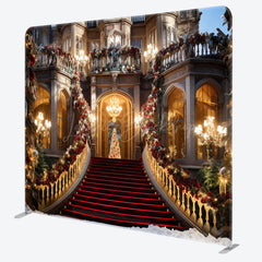 Lofaris Luxurious Castle Sparkling Pillow Cover Backdrop