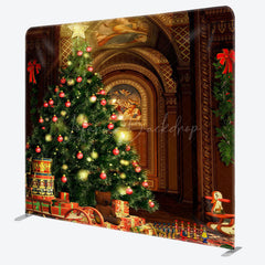 Lofaris Luxury Arch Christmas Tree Tension Fabric Backdrop