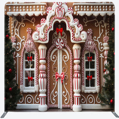 Lofaris Luxury Gingerbread Candy House Xmas Tension Backdrop