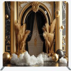 Lofaris Luxury Gold Arch Door Photography Tension Backdrop