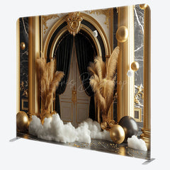 Lofaris Luxury Gold Arch Door Photography Tension Backdrop