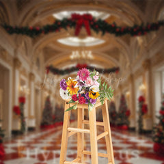 Lofaris Luxury Gold Palace Festive Christmas Vibe Backdrop