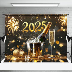 Lofaris Luxury Golden Ice Beer 2025 New Year Backdrop