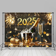 Lofaris Luxury Golden Ice Beer 2025 New Year Backdrop