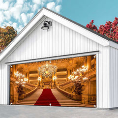 Lofaris Luxury Palace Stairs Architecture Garage Door Banner