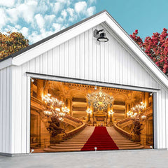 Lofaris Luxury Palace Stairs Architecture Garage Door Banner