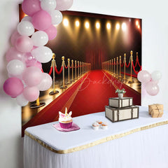 Lofaris Luxury Red Carpet Spotlight Birthday Party Backdrop