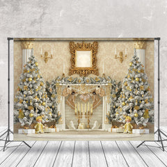 Lofaris Luxury Retro Palace Wall Trees Christmas Backdrop