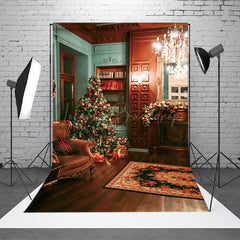 Lofaris Luxury Room Christmas Tree Sofa Fireplace Backdrop