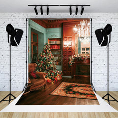 Lofaris Luxury Room Christmas Tree Sofa Fireplace Backdrop