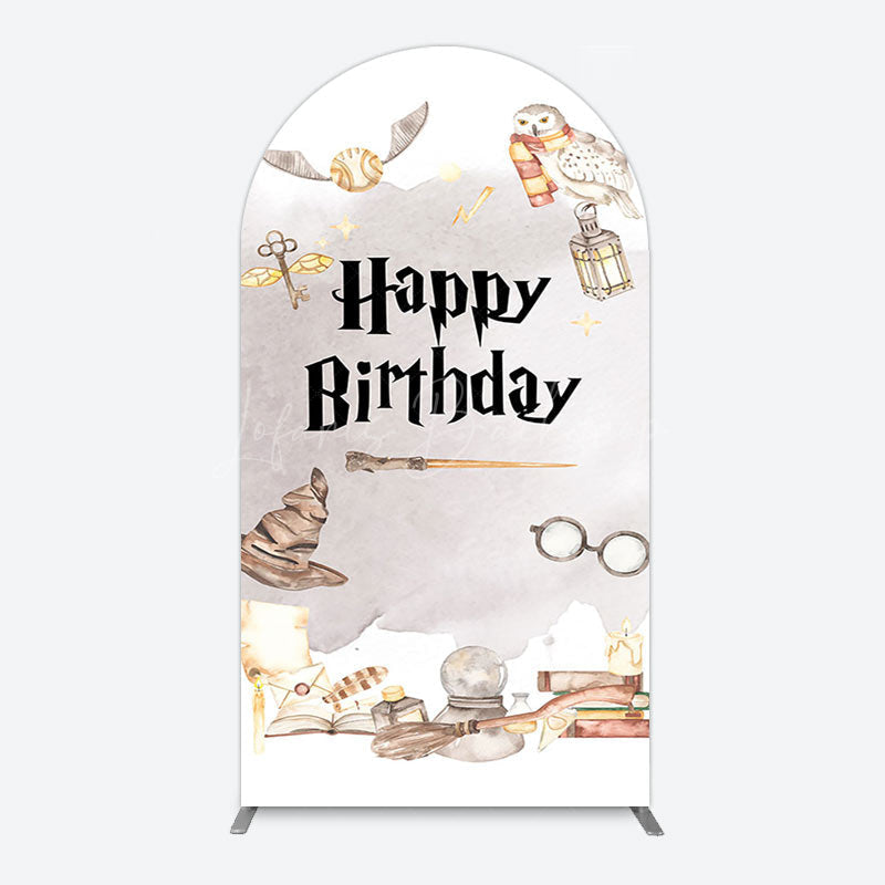 Lofaris Magic Wizard World Happy Birthday Arch Backdrop