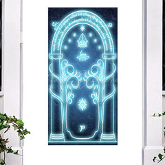 Lofaris Magical Blue Lighted Moria Gate Party Door Cover