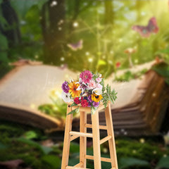 Lofaris Magical Book Fairyland Spring Photography Backdrop