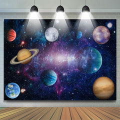 Lofaris Magical Dark Starry Galaxy Happy Birthday Backdrop