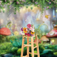 Lofaris Magical Forest Fairyland Green Spring Scenery Backdrop