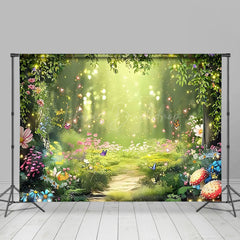 Lofaris Magical Forest Fairyland Greeny Spring Scene Backdrop