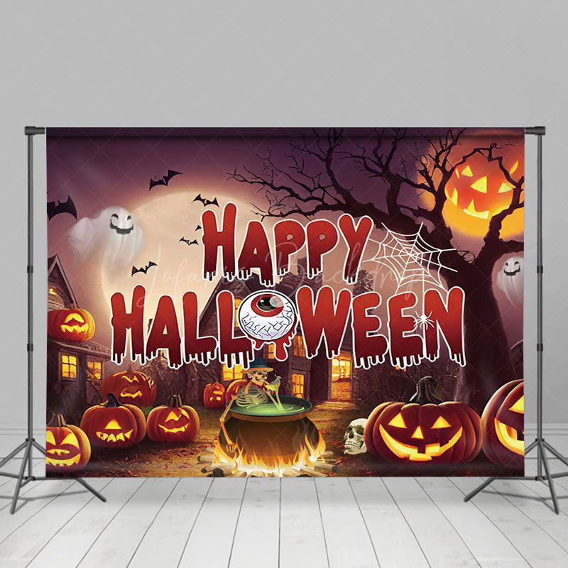 Lofaris Magical Halloween Flying Bats Festive Light Backdrop